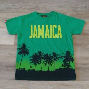 Surf Classic Jamaica Tropical Graphic T-Shirt Green Size XL